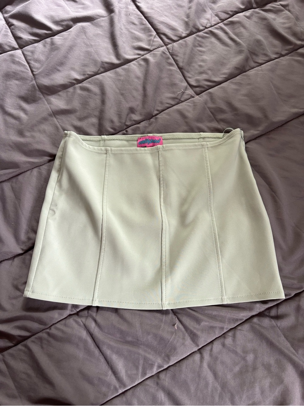 Edikted Mint Green Mini Skirt